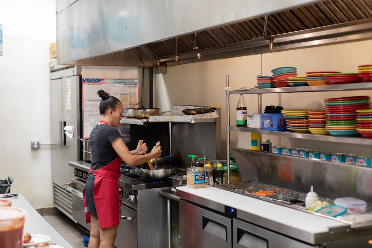 Chef preparing a dish
